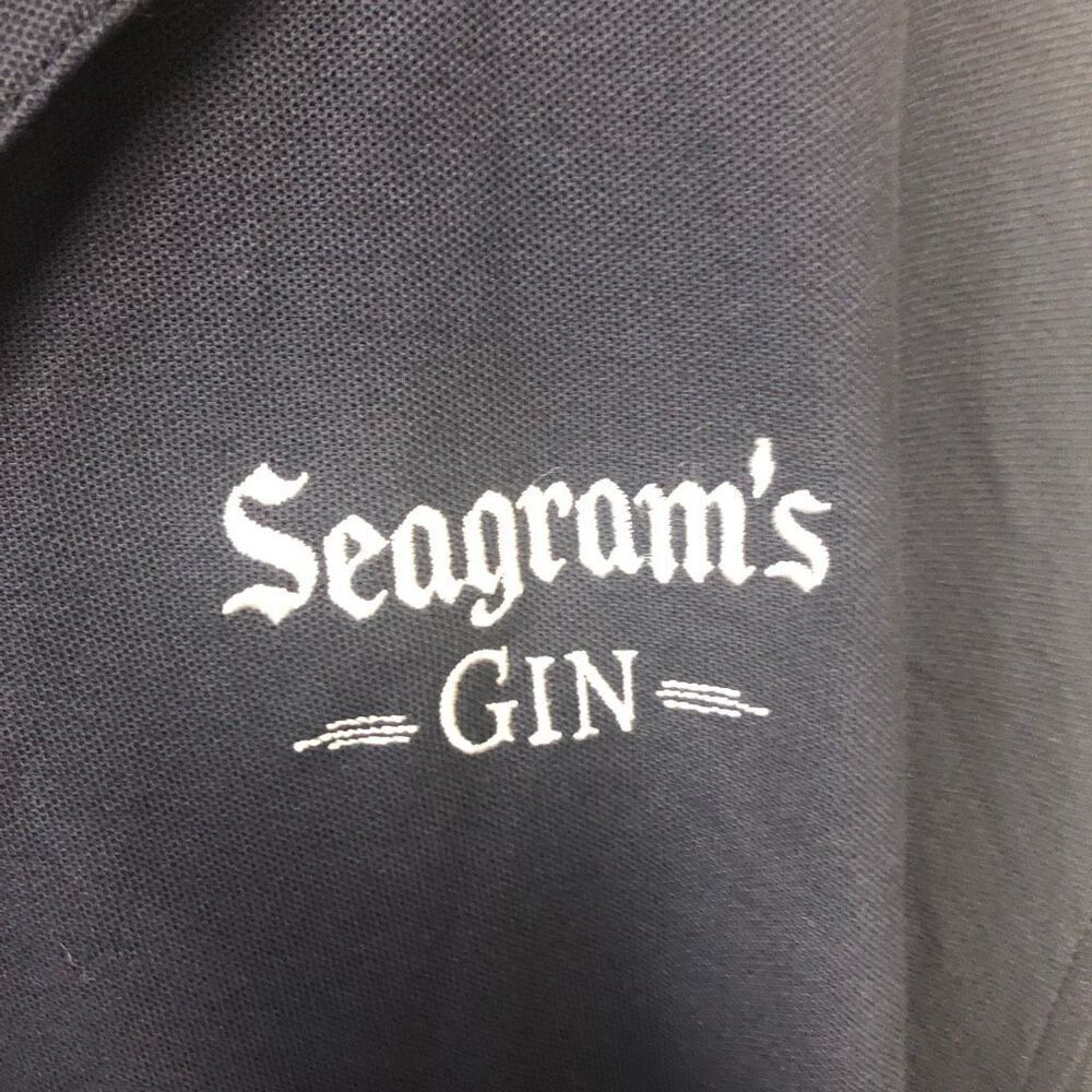 Devon & Jones XL Extra Large Seagram's Gin Navy Polo NWT - Picture 3 of 5